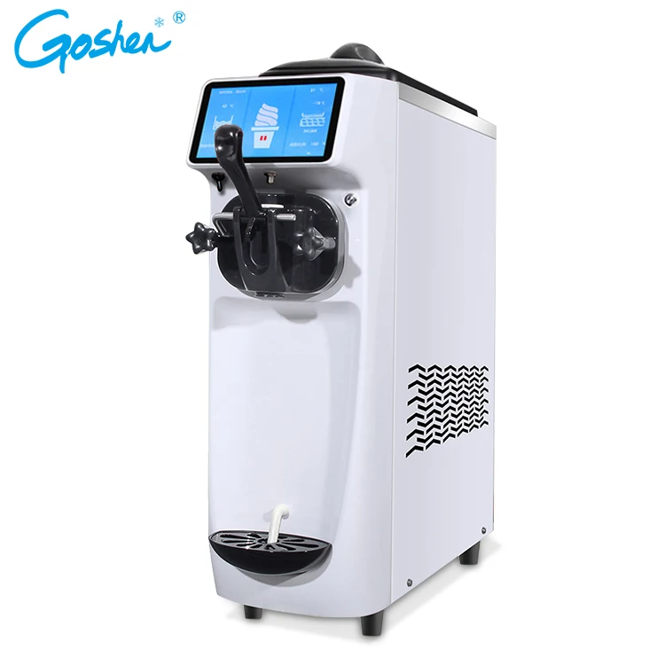Goshen commercial custom logo feeding style freezing machine soft serve ice cream maker machine