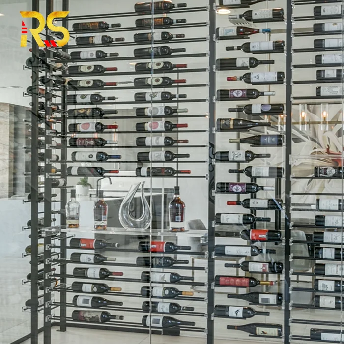 Wholesale price unique stainless steel wine rack display wine glass cabinet