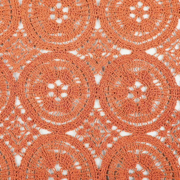 
Fast delivery cotton cords crochet design soft latest embroidery textiles fabric 