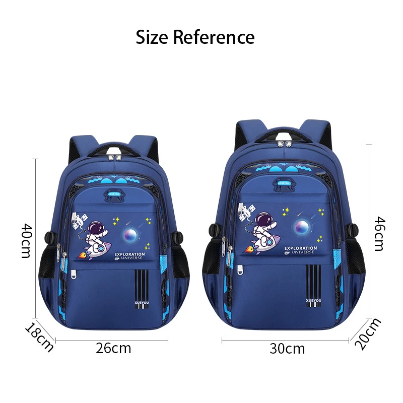OEM Printed Kids Backpack Primary School Student Children Astronaut School Bags For Boys