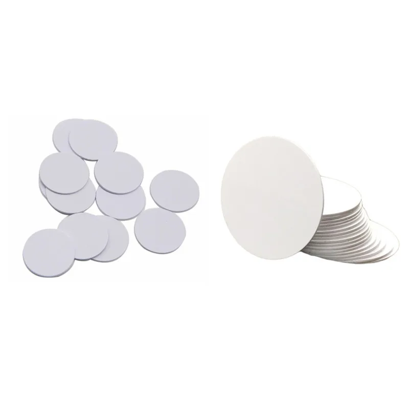 Best selling dia25mm shape 13.56MHZ waterproof rewritable mini round blank tag RFID PVC tags coin card sticker