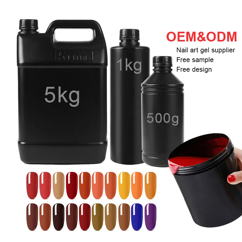 Camouflage uv led gel-polish set pink gel 1 kg bulk magnetic base and top coat colors gel  in kg bottle