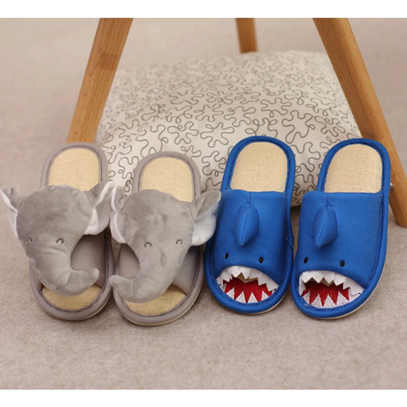 Симпатичные детские тапочки оптом, теплые удобные нескользящие детские тапочки с мультяшным рисунком