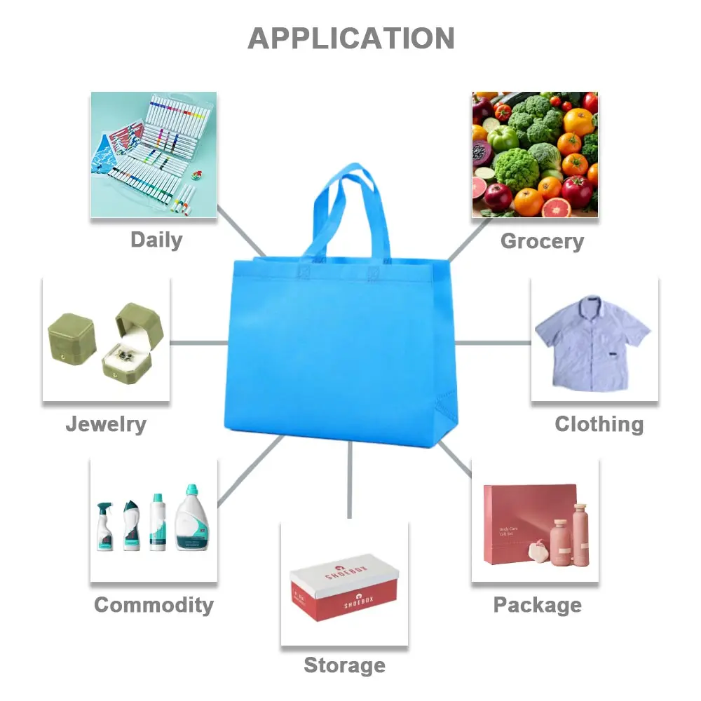 WZPKG Factory sale eco friendly laminated non-woven bag Full color printing Reusable Non Woven Shopping Bag With Logo