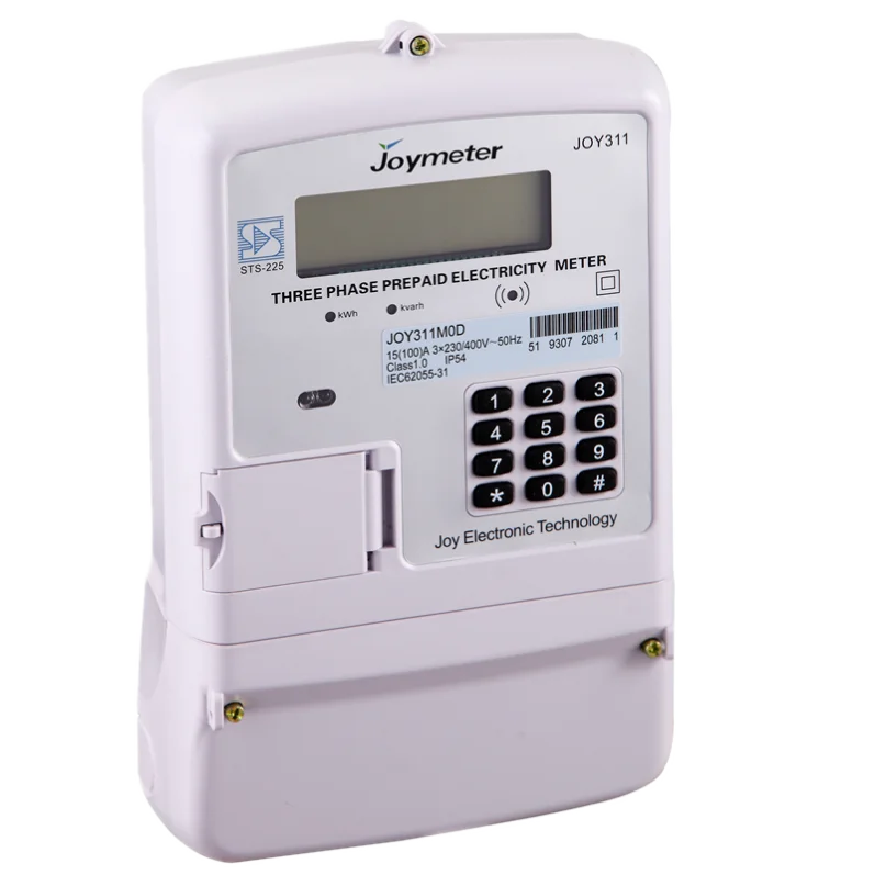 split three phase four wire sts prepayment electricity energy meter power meter prepaid with CIU OEM available