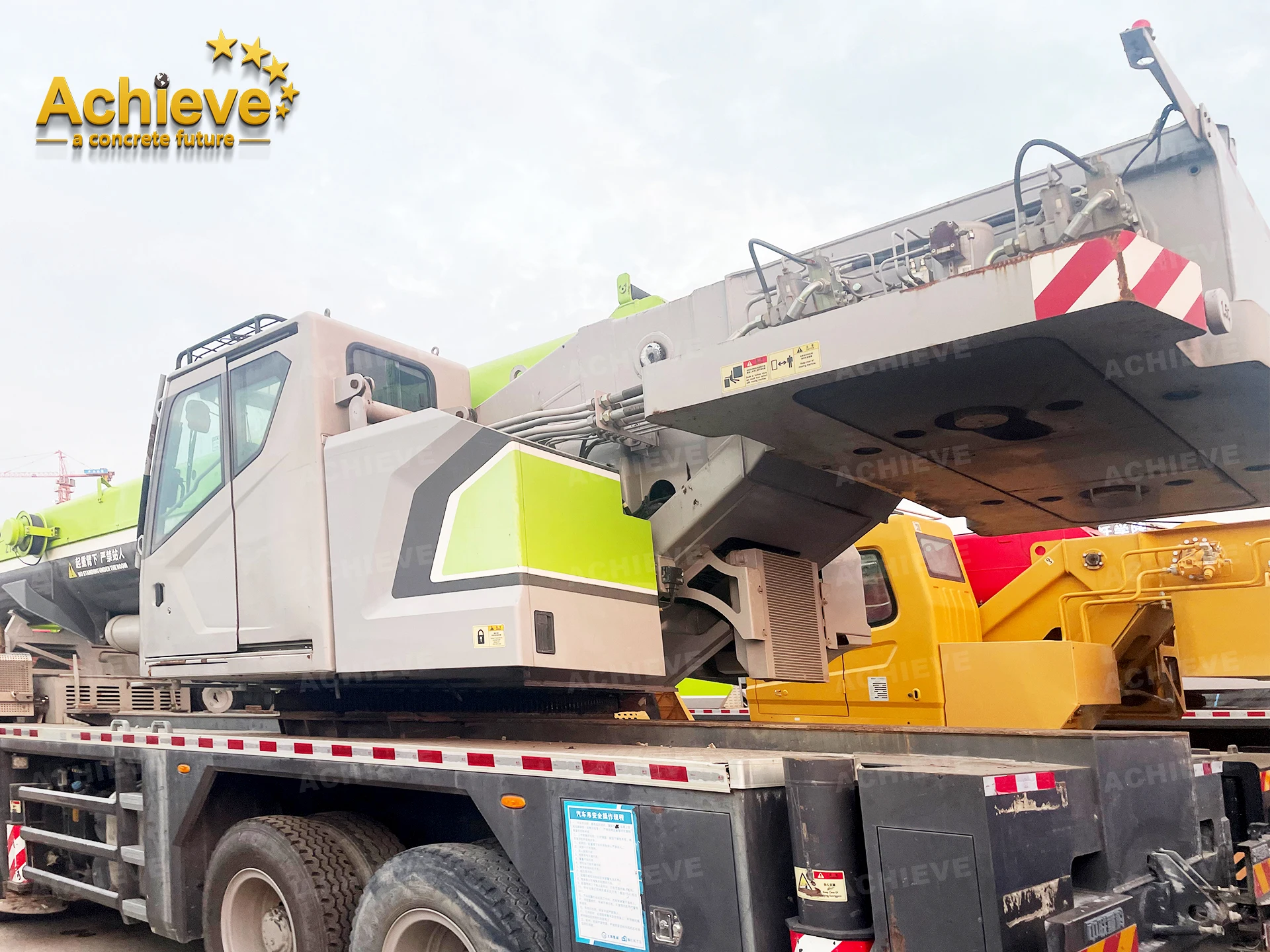 2020 ACHIEVE ZTC800H7 80-Ton All Terrain Truck Crane 7-Section Boom Top Brand Hydraulic Crane Spare Parts 90.1m Lifting Cheap