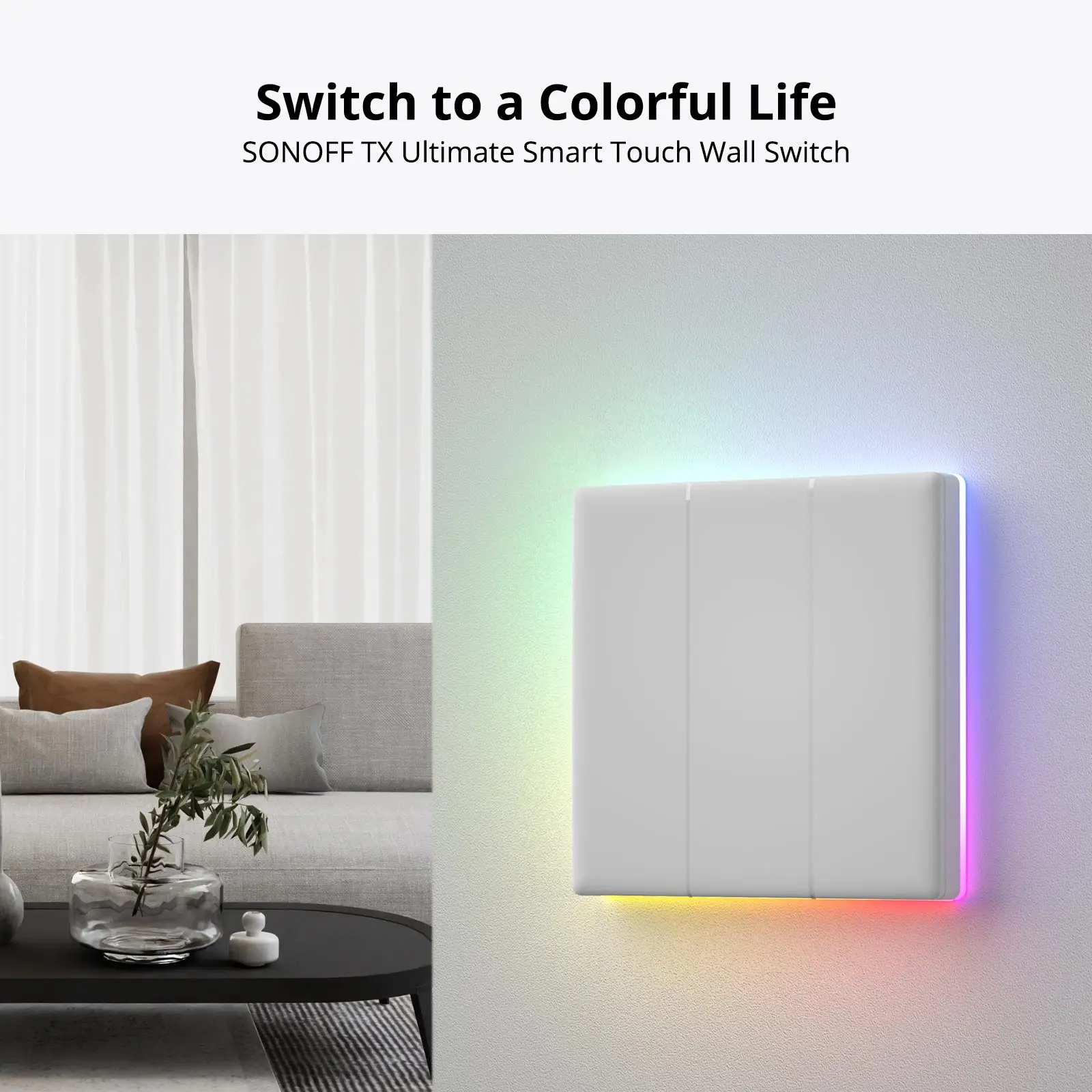 SONOFF TX Ultimate Smart Touch Wall Switch T5 Smart LED Light With eWeLink-Remote control Work with Alexa