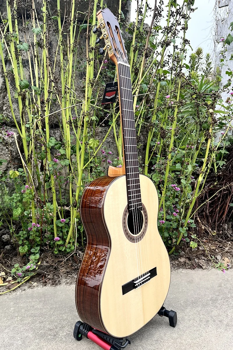 Aiersi brand Good quality classical guitar handmade solid top rosewood back and side nylon string