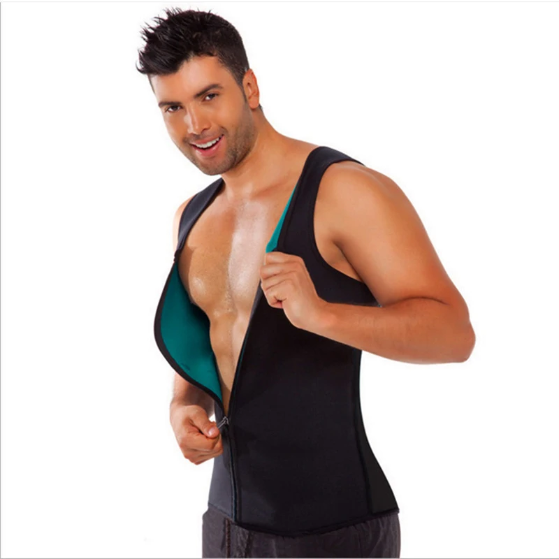 Men Hot Body Shaper Fitness Tank Top Neoprene Waist Trainer Sauna Sweat Vest