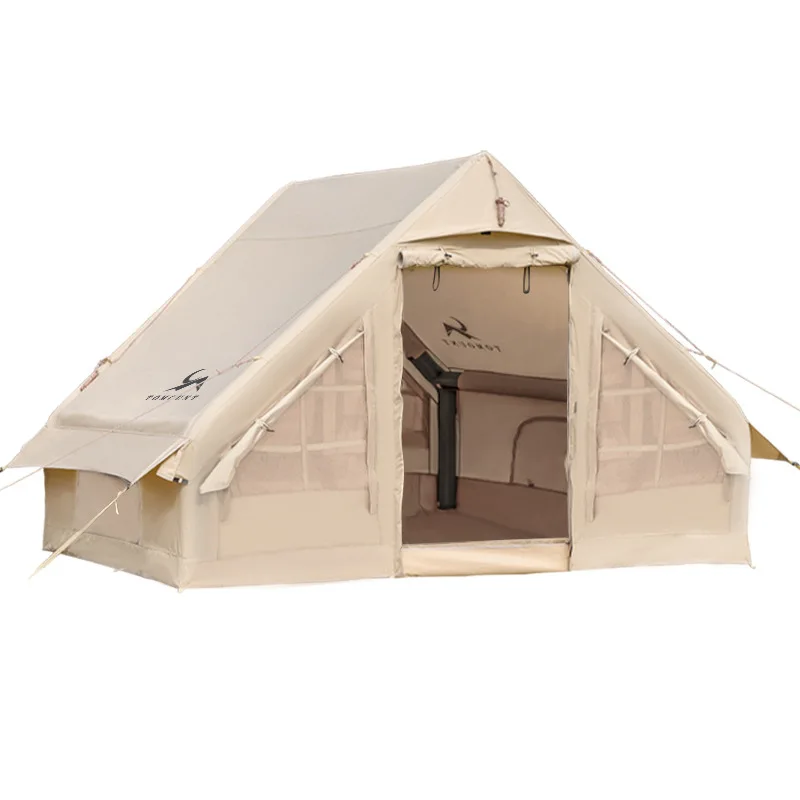 Outdoor camping inflatable tent thickened rainproof hut cotton tent camping Oxford hut ridge tent customization