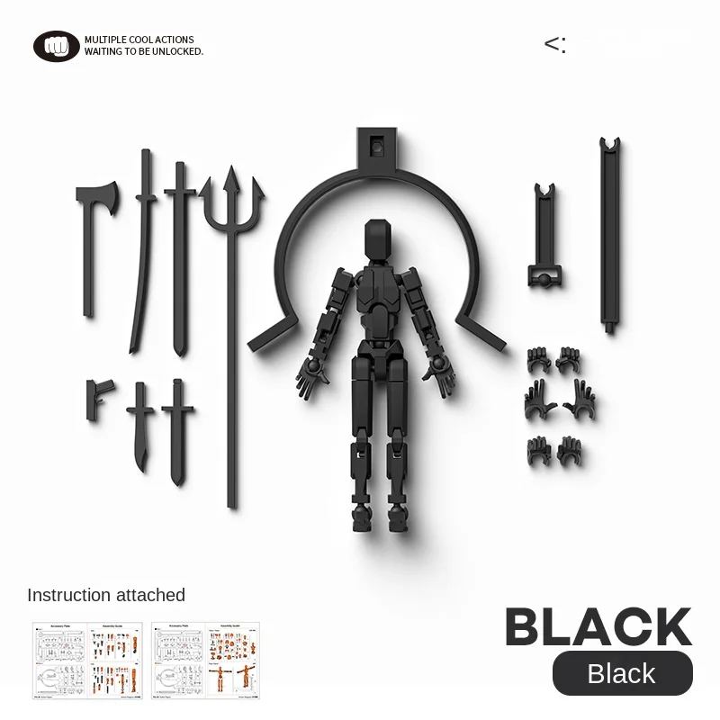 Custom DIY articulated 13 robot dummy action figure 3d printing action figure t13 multi-jointed movable robot for kids toys