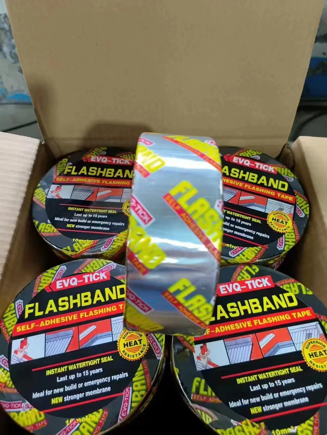 5cmx10m waterproof self adhesive bitumen aluminum flash band tape