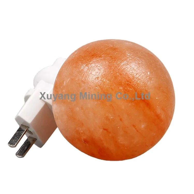 Himalayan Salt Night Light salt lamp Hand Carved Natural Salt Wall Lamp with 360 Degree Rotatable Plug