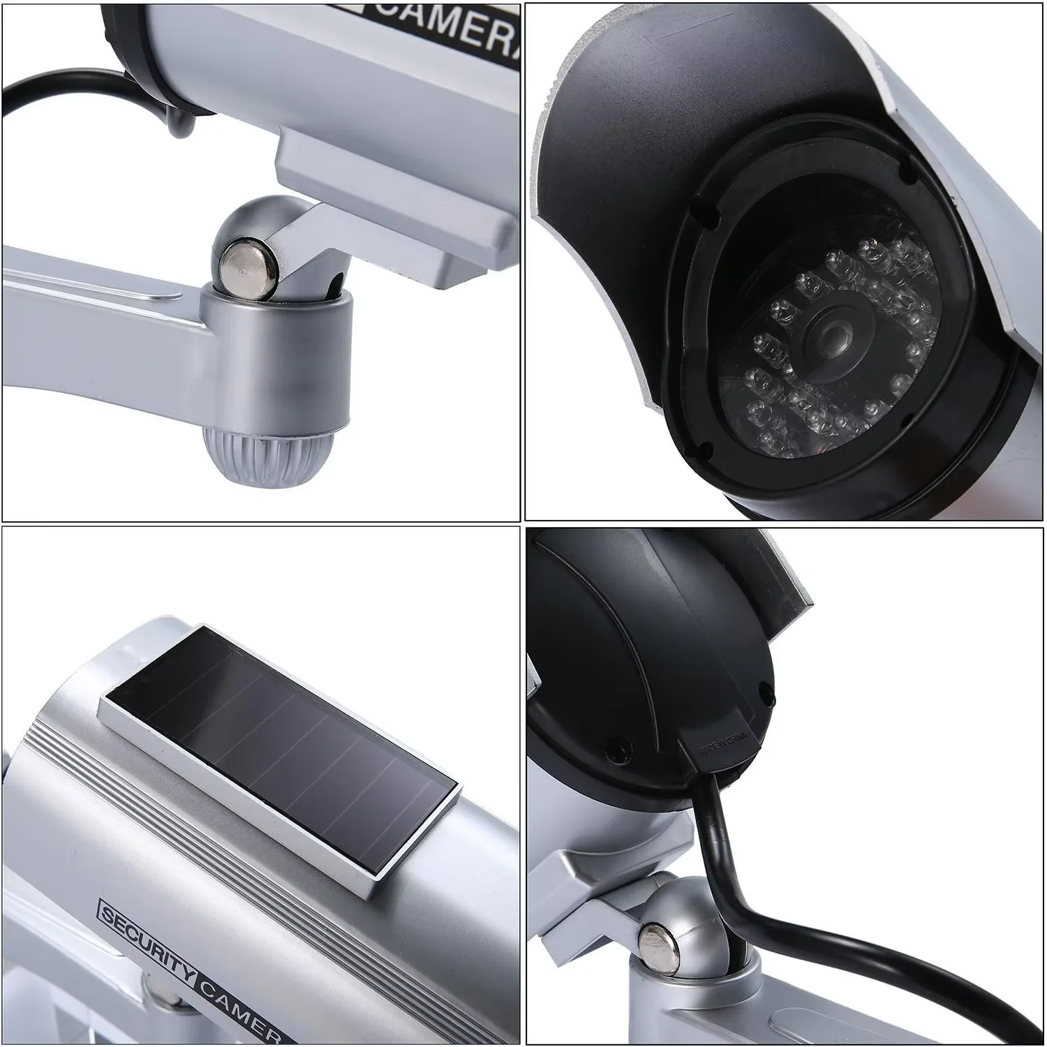 New Solar Powered Dummy Security Camera Bullet Camera Dummy CCTV Camera Outdoor