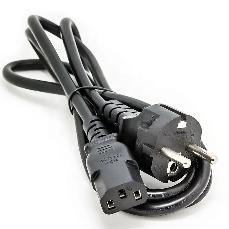 6FT 5FT Schuko power cord CEE7/7 plug to IEC C19 2.5mm2 PVC cable high quality extension cord