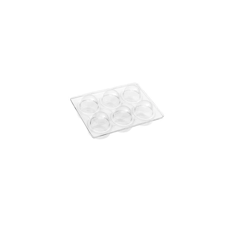 Custom Plastic Blister Clear 6 Cavities Chocolate Truffle Tray With Lid