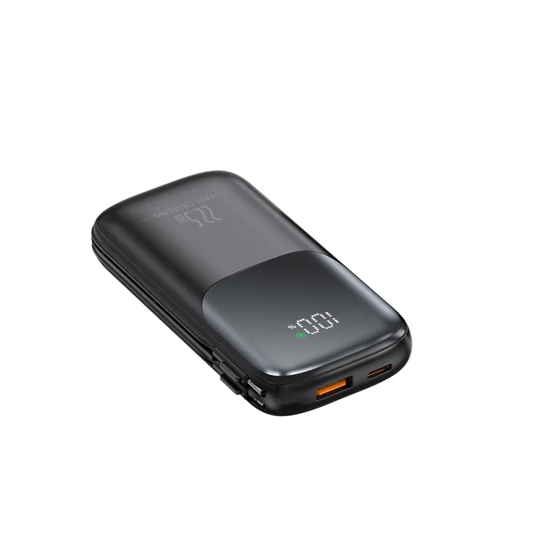 Factory mini fast charging USB 22.5W Power Bank 10000mah with built-in cable portable PowerBanks 10000 mah