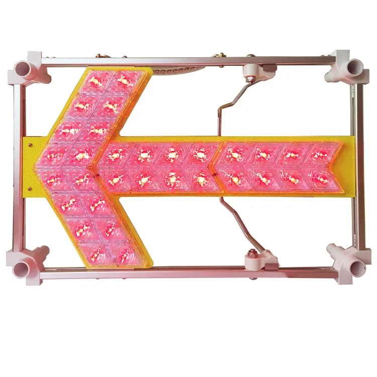 Aluminium Emergency LED Traffic Signs Triangle Traffic Arrow Lights Safety Warning Road Sign Board for Traffic Management