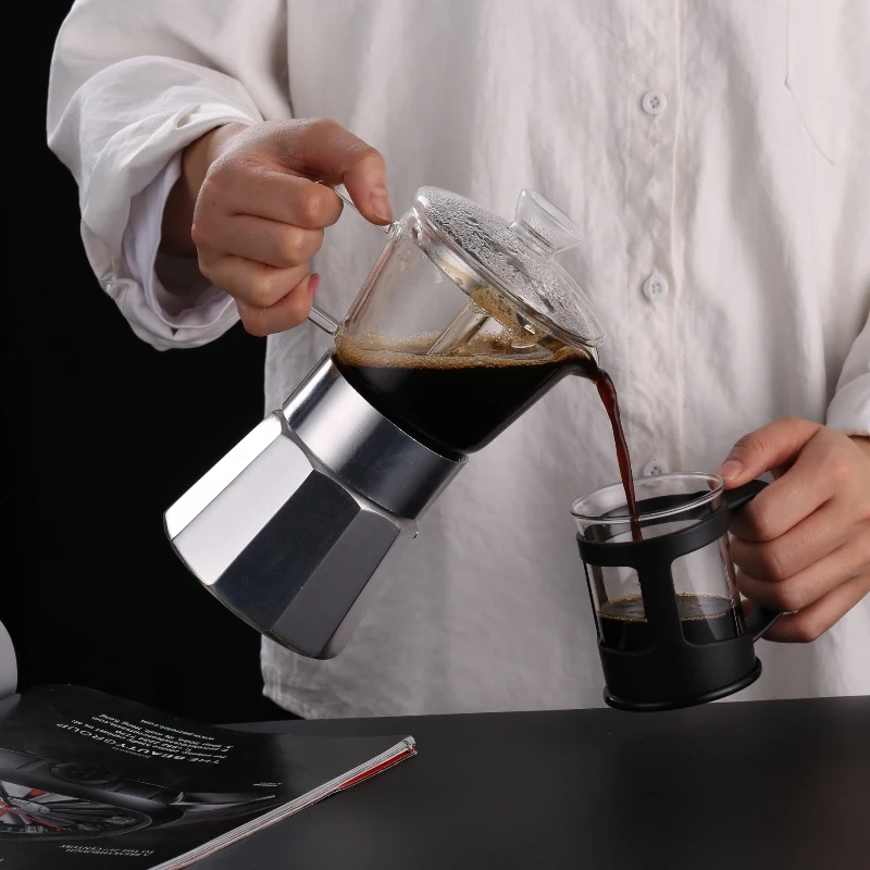 Wholesale Coffee Maker Moka Pot 120ml 240ml 360ml Multi-capacity Bialetti 1 Cup Moka Pot