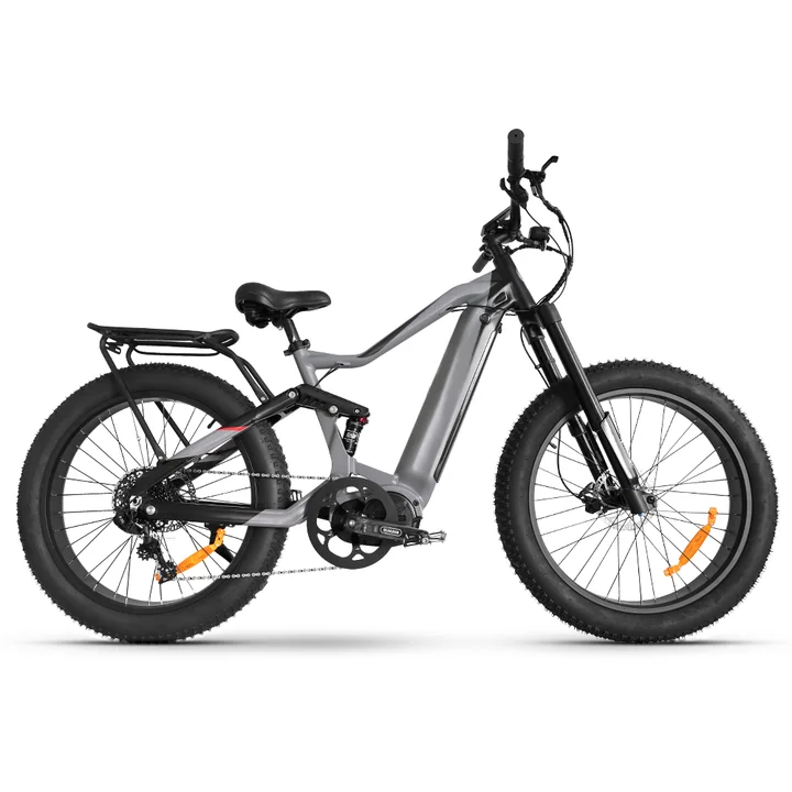 2025 mid drive full suspension ebike 1000w mid drive with fat tire
