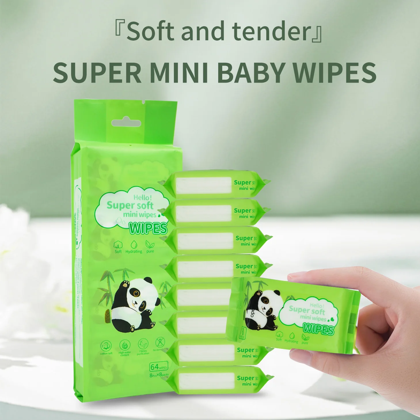 China Alibaba Supplier facial cleaning towel mini wipes wet wipes oem brand