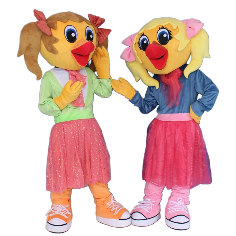 cute duck girls mascot costume for adults for promotion party