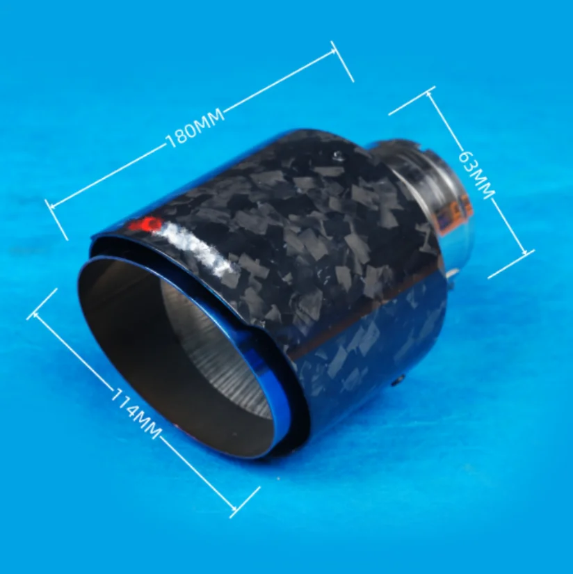 114mm Automobile exhaust modified stainless steel exhaust tip forged carbon fiber exhaust pipe tail throat