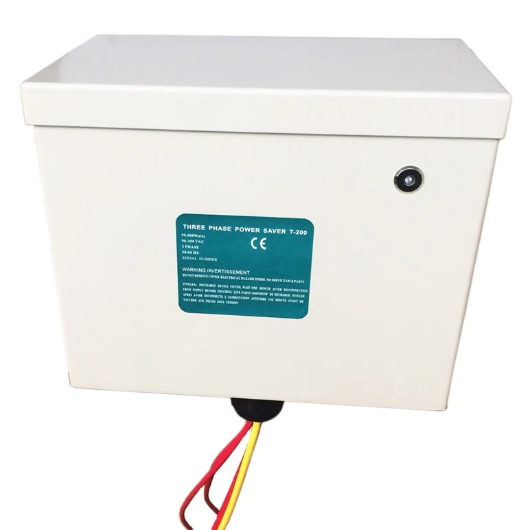 Metal Housing Power Factor Saver Intelligent Energy Saving  Box for 3 Phase Commercial Industrial Load T200