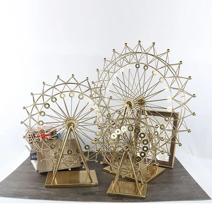 Ferris wheel Ornaments  marble iron crafts home decor luxury table Decoration  decor crafts great gifts Coffee Table Centerpiece