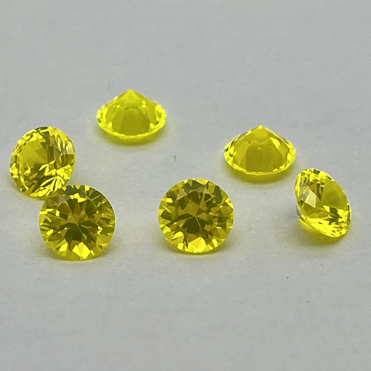 Yttrium Aluminium Garnet Stone Artificial Gemstone Synthetic Gems Yellow YAG Gemstones For Fine Jewelry