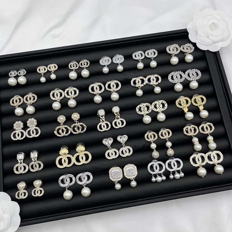High Quality Luxury Designer Earrings Famous Brand 925 Earrings Gold Plated Fashion Jewelry Women Accessories