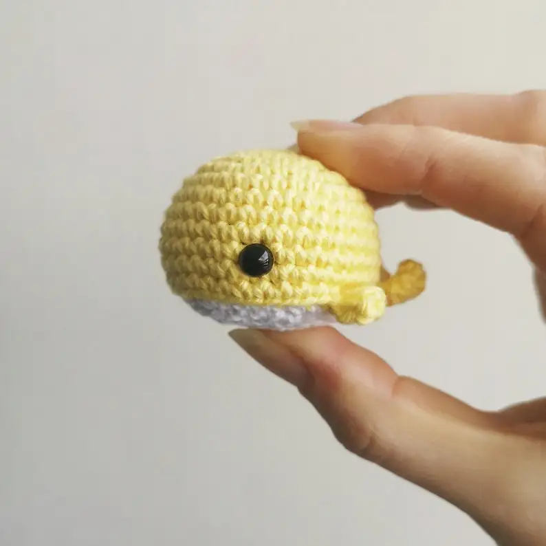 Mini Whale Amigurumi Tiny Crochet Whale Crochet Stuffed Tiny Animal Toys