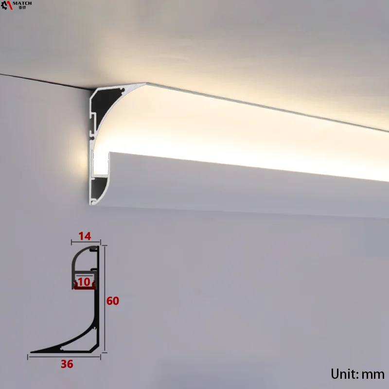 LED Strip Channels for architectural lighting design  used for recessed linear lighting, lighting between tiles
