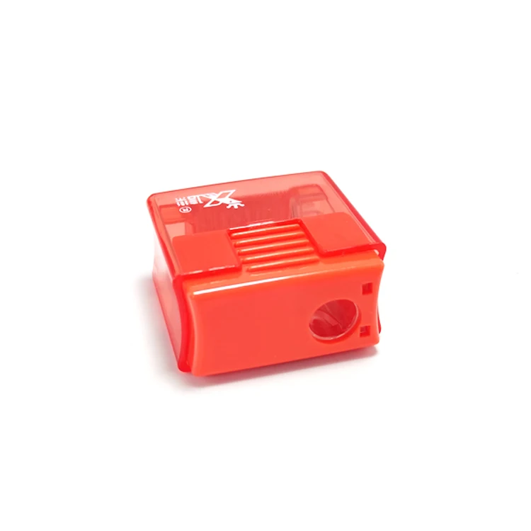 XINLE School Supplies Wholesale Taille Crayons Custom logo Print square Manual Mini Pencil Sharpener Set Student Stationery
