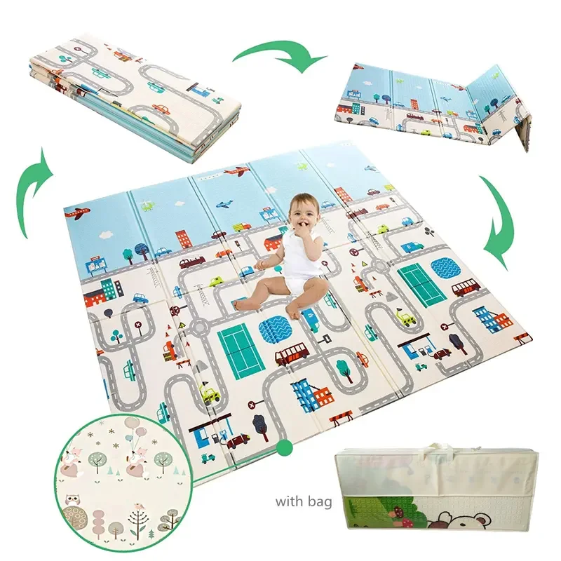 HS Wholesale Indoor Outdoor Kid Floor mats Children Foam Whole Carpet Foam Baby Play Folding Mat Crawl Mat