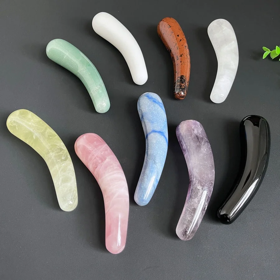 Healing Crystal Blue Aventurine Jade Quartz Massage Wand Various Obsidian Quartz Yoni Wands for Women
