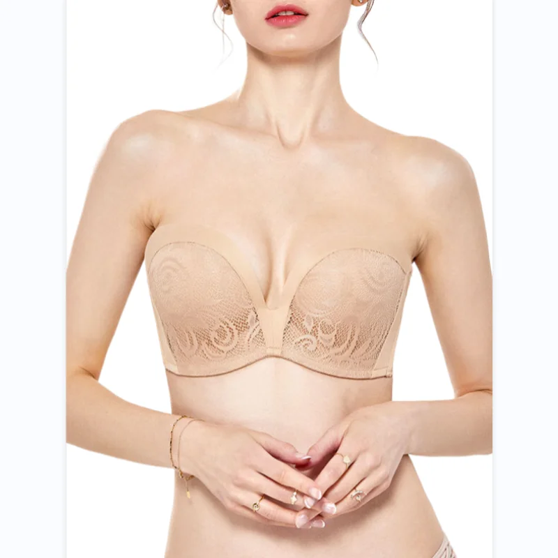 wholesale dress wedding Strapless Bra Backless Push Up Girl Sexy Invisible Bra for Women Brassiere
