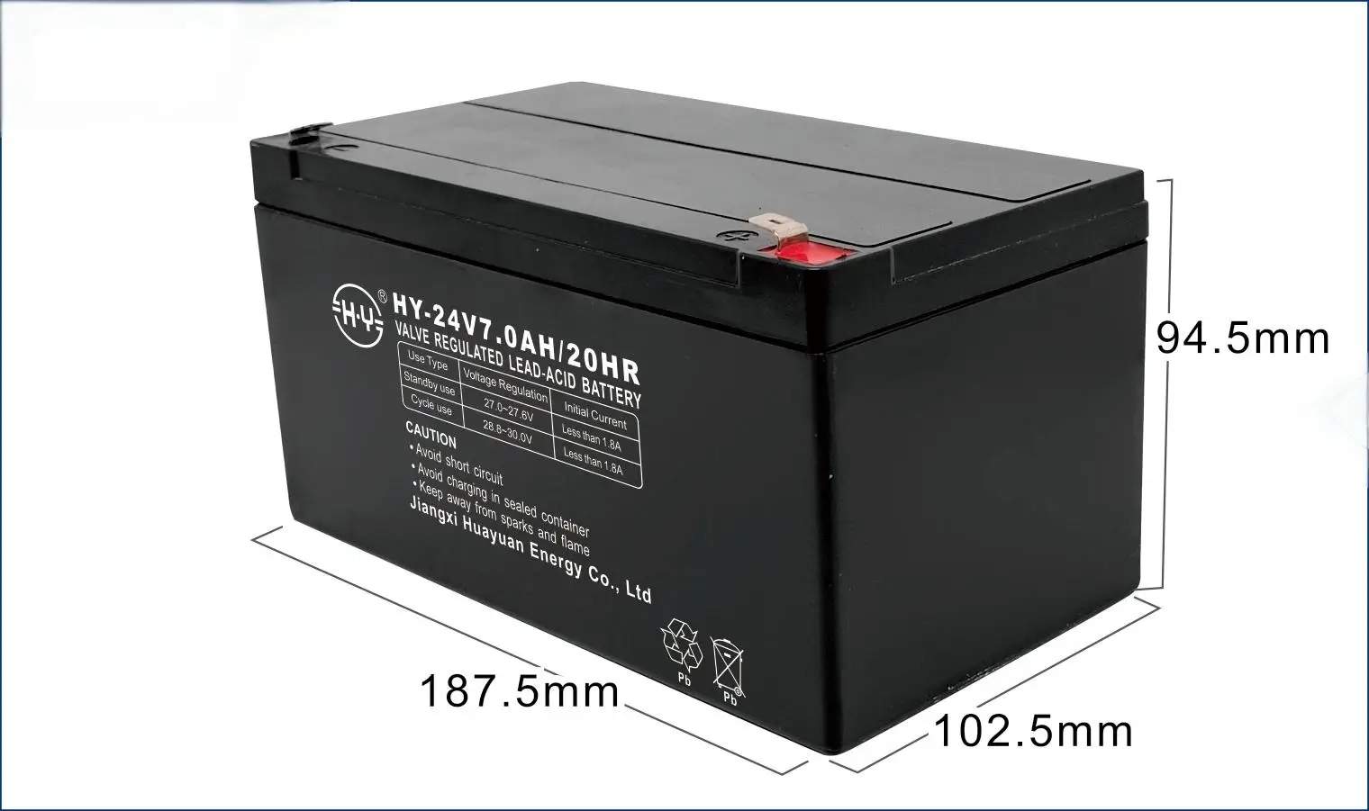 24V7Ah Прямая продажа с завода безопасная и надежная перерабатываемая свинцово-кислотная батарея для аккумуляторных батарей