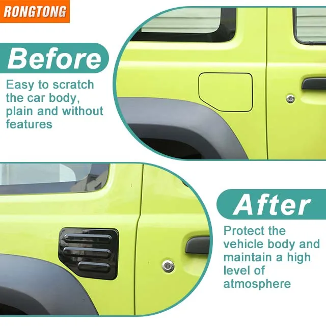 New Design Exterior Black Car ABS Fuel Tank Cover Decoration For Suzuki Jimny 2019+