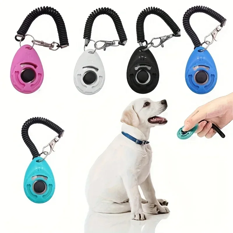 1pc Pet Training Clicker With With Wrist Strap Puppy Training Supplies Portable Dog Trainer Pet Behavior Correction Instructi
