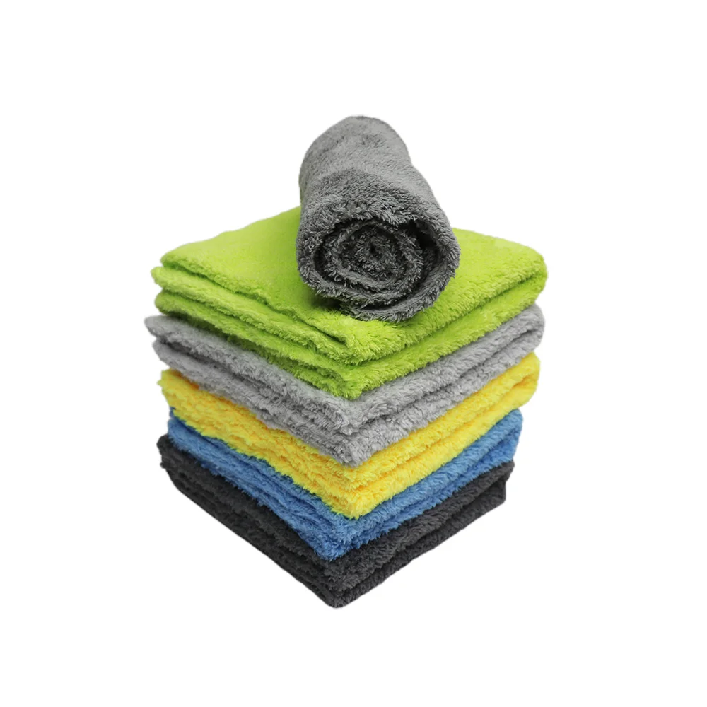 Wholesale Microfiber Coral Fleece Car Wash Towel Edgeless 40*40cm Multi-Color Towel for Car Drying and Cleaning