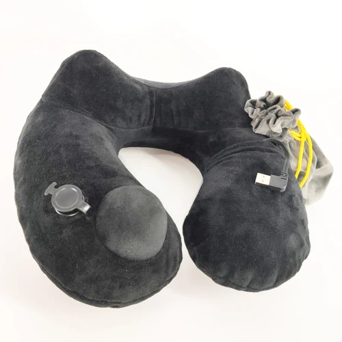 High Quality Portable Detachable Electric Heating Neck Pillow Plush Car U Shape Travel Pillow