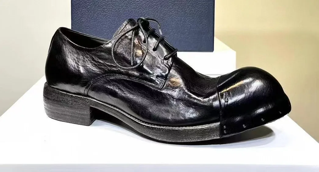 Custom Logo Genuine Leather Dress Shoes For Men Dress Shoes Customize Full-Grain Horse Leather Shoes Goodyear boots CUSTOM BOOTS