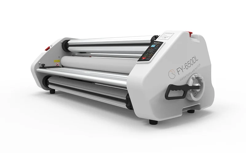 W390 FY650DL Automatic Cold Hot Roll Laminating Machine Desktop Laminator for A1 Paper