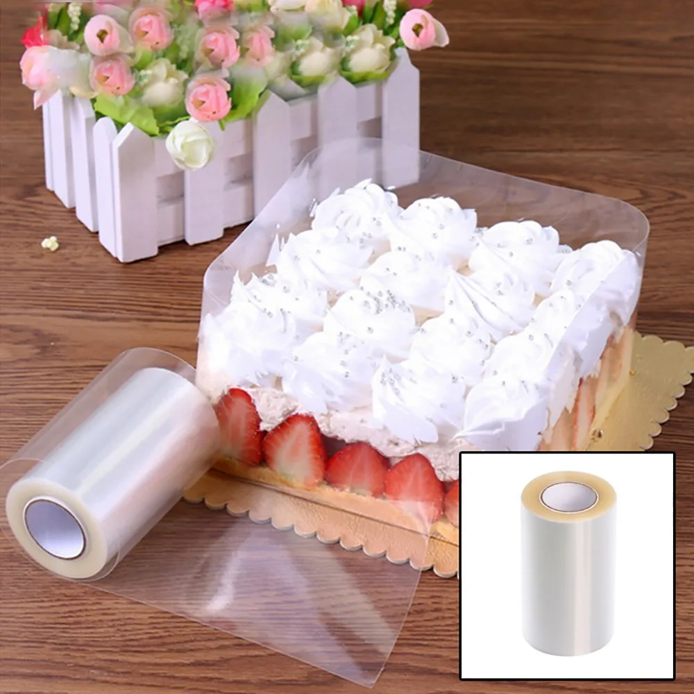 Transparent Clear Mousse Surrounding Edge Wrapping Tape For Baking Cake Collar Roll Packaging DIY Cake Decorating Tools