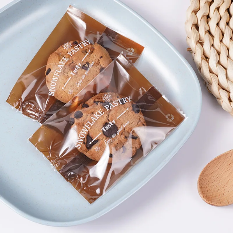 Snack Food Bags Manufacture Custom Printed Opp Plastic Candy Biscuits Cookie Self Adhesive Seal Gift Food Bread Packaging Bags