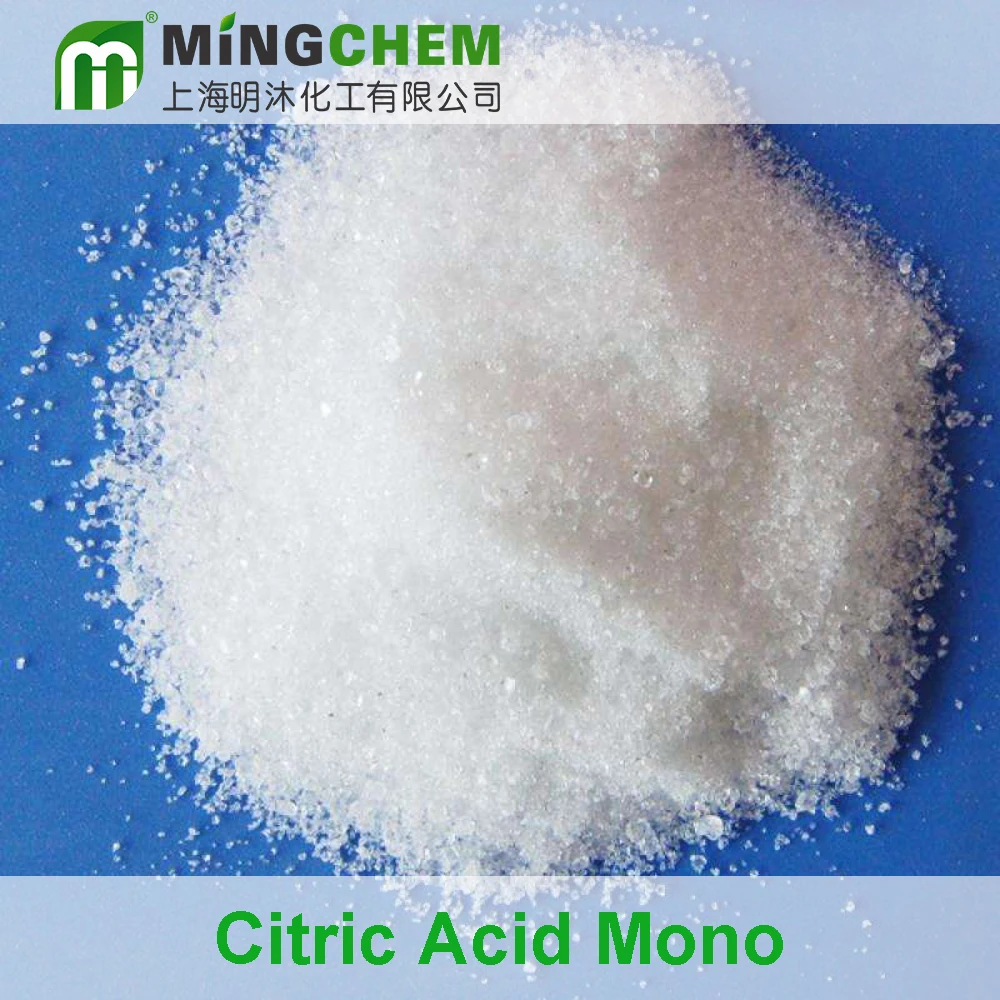 China Best Food Grade Acidulants BP98 USP24 E330  8mesh to 80mesh fine crystal powder Citric Acid Monohydrate