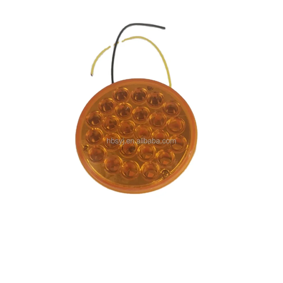 Heavy Truck Trailer 24V Round LED Tail Light Stop Brake Lights Turn Signal Round Light