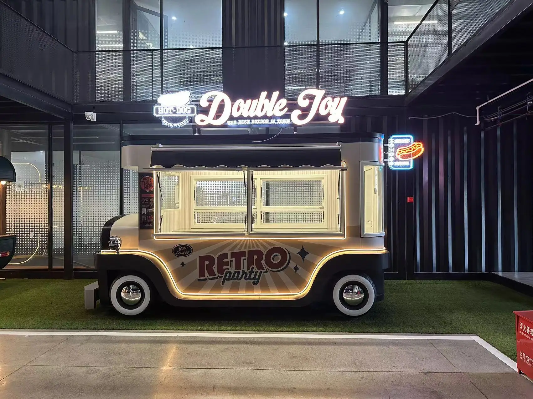 Jekeen factory stainless steel Food Truck Coffee  Mobile trailer Restaurants koisk for Korean Japan Market of Miko