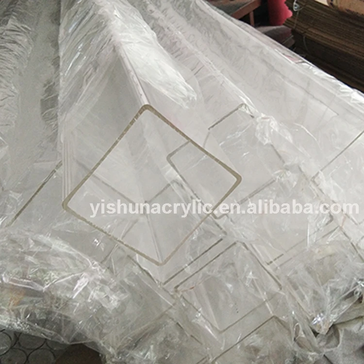 high quality transparent square pmma plastic acrylic perspex tube /pipe
